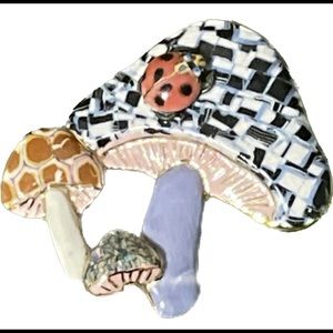 Cynthia Chuang Vintage one of a kind mushroom pin